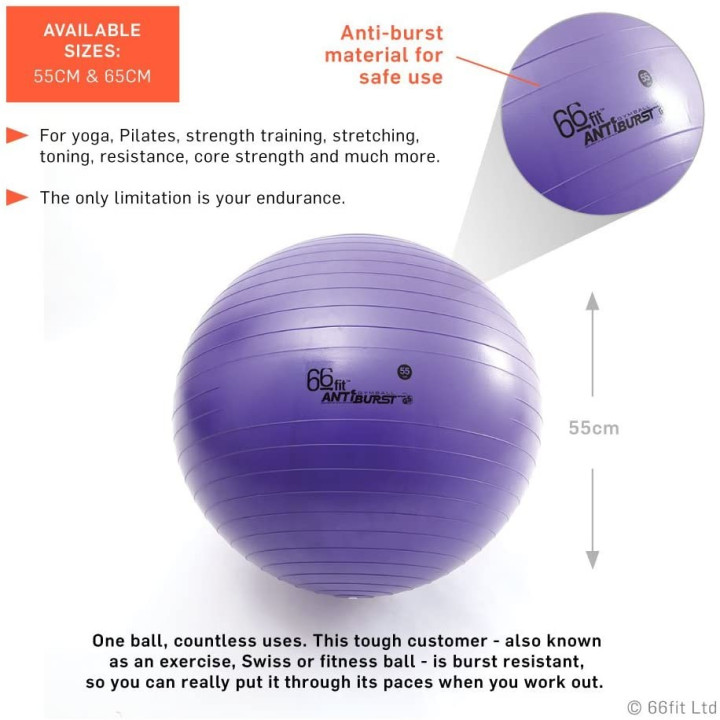 Ballon de gym - 55cm - violet