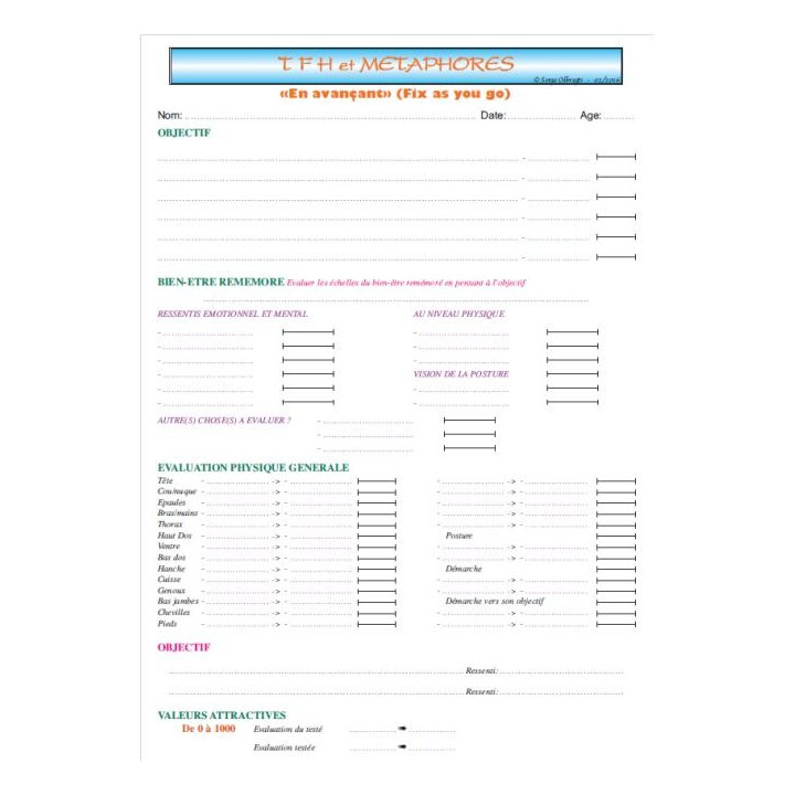 Fiche A4 - Protocole TFH et Métaphores - En avançant - RECTO-VERSO