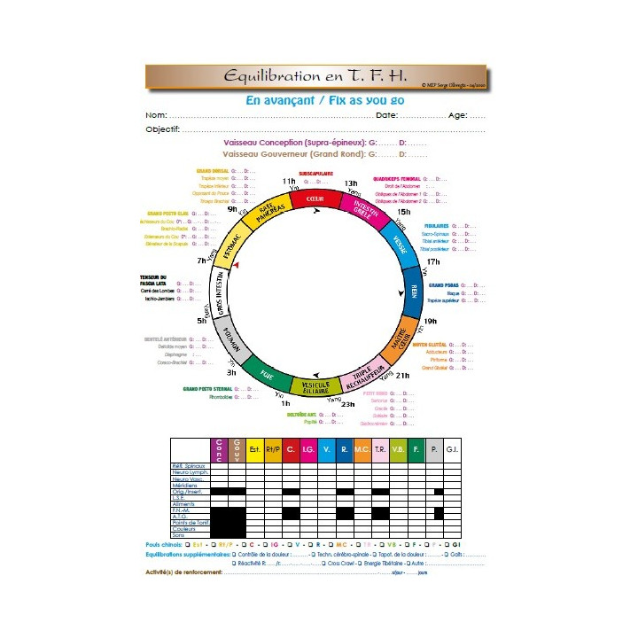 Protocole TFH pour une équilibration en avançant des 42 muscles - RECTO-VERSO