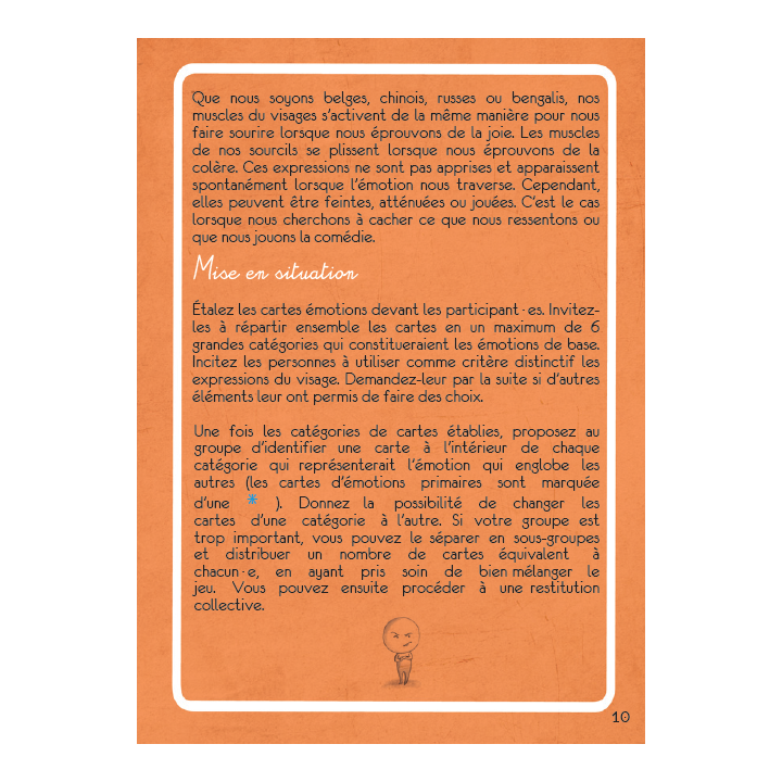 Jeu de cartes - Le langage des émotions