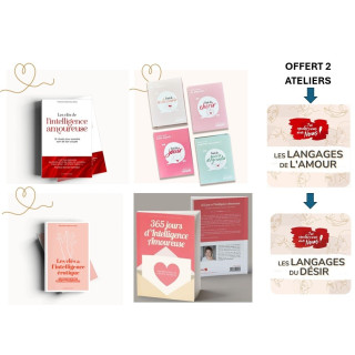 Pack l'intelligence amoureuse : 2 livres + 4 jeux de cartes couple