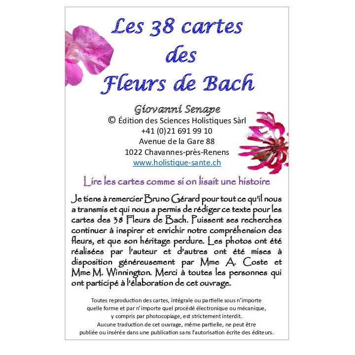 Cartes des Fleurs de Bach