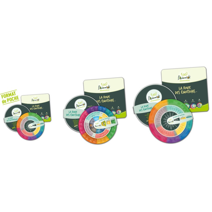 Pack 3 Roues des émotions Enfant + Adulte poche + Adulte grand format