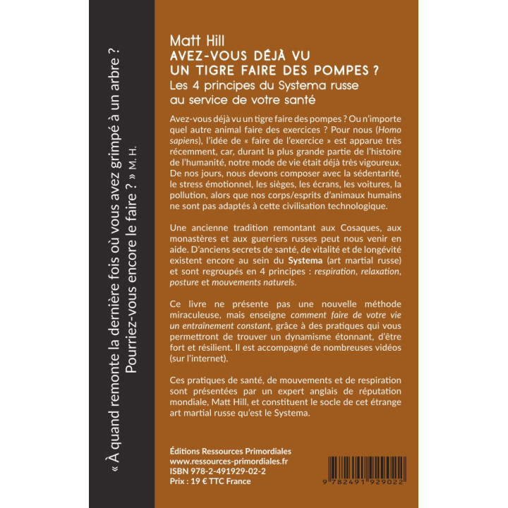 Livre - Avez-vous déjà vu un tigre faire des pompes ? MATT HILL