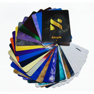 Jeu de cartes Lettres Hébraïques en couleur