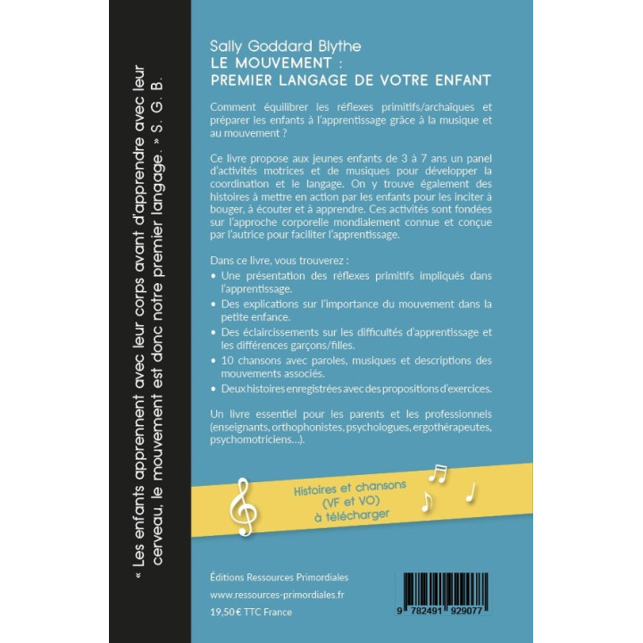 Livre "Le mouvement : premier langage de votre enfant" de SALLY GODDARD BLYTHE