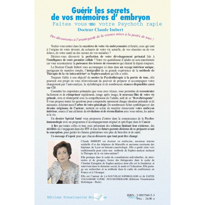Livre - Guérir les secrets de vos mémoires d'embryon - Claude IMBERT (pdf)