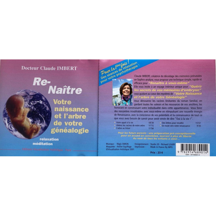 CD (mp3) - Renaître - Votre naissance et l'arbre de votre généalogie - Claude Imbert