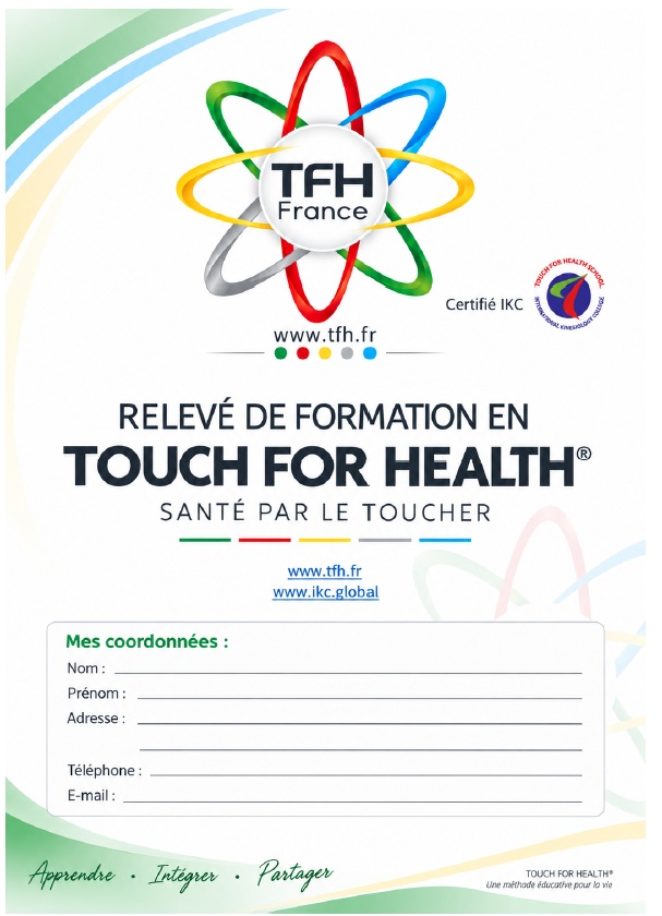 Relevé de formation TFH France (version Sept. 2026)
