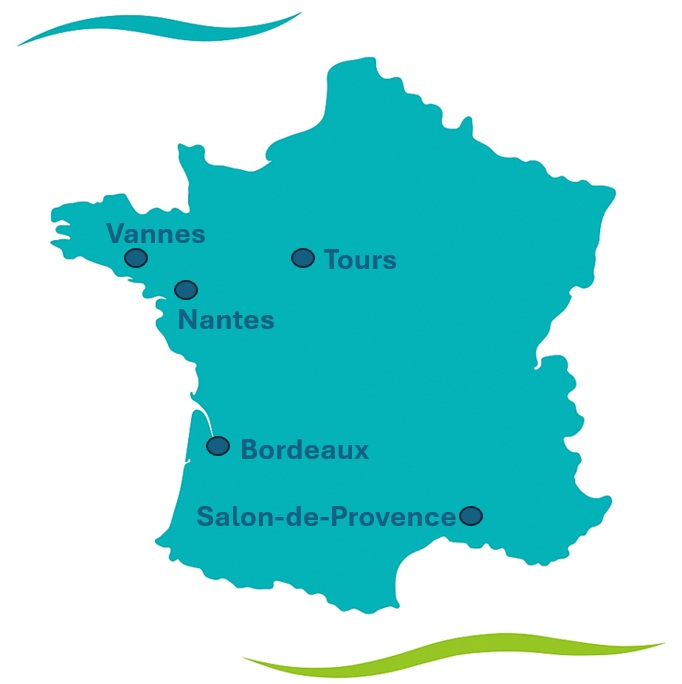 Carte de France des partenaires ECAP