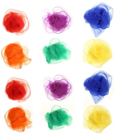 12 foulards de jonglage