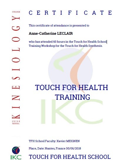 Code Certificat IKC TFH 7 - TW (participation)
