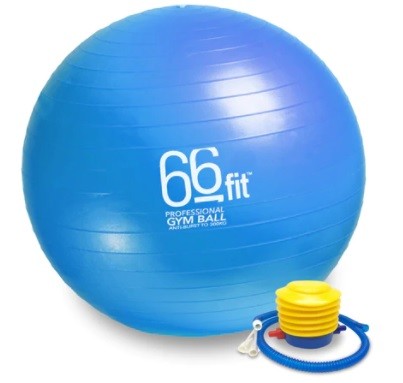 Ballon de gym 75cm - bleu (avec pompe) FIT66