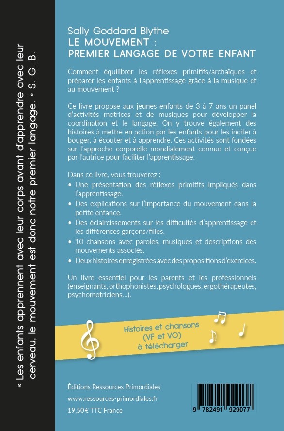 Livre "Le mouvement : premier langage de votre enfant" de SALLY GODDARD BLYTHE