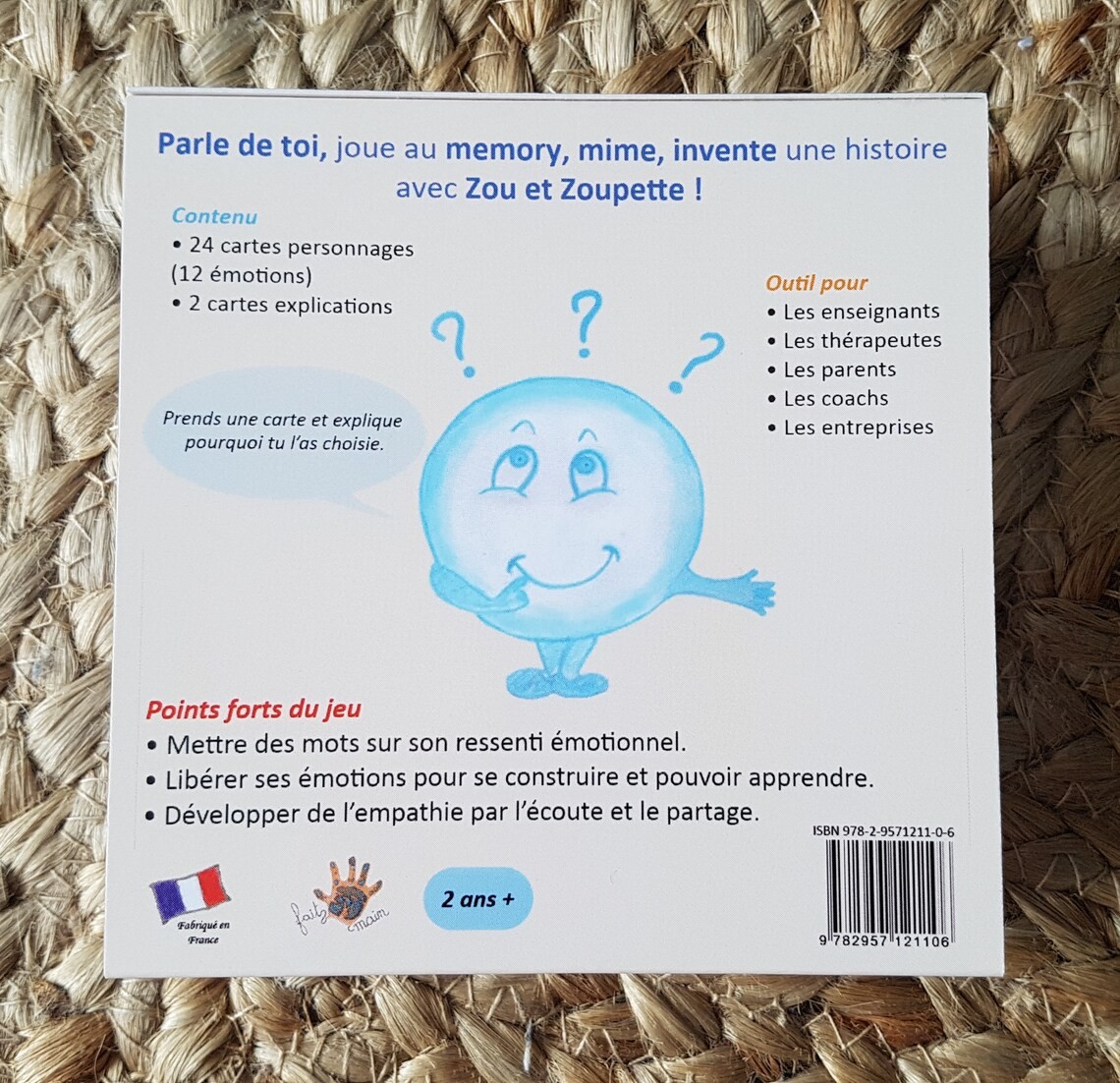 Jeu de cartes Zou et Zoupette