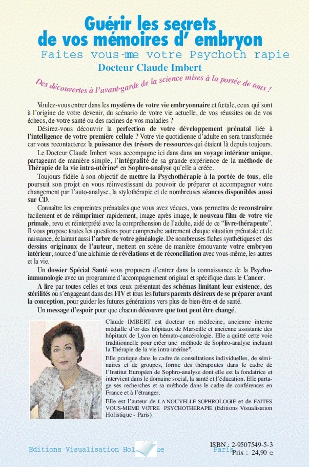 Livre - Guérir les secrets de vos mémoires d'embryon - Claude IMBERT (pdf)