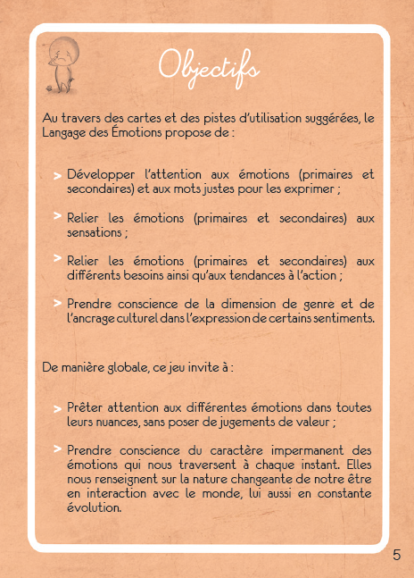 Jeu de cartes - Le langage des émotions