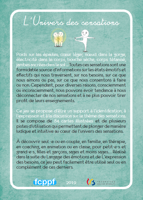 Jeu de cartes - L'univers des sensations
