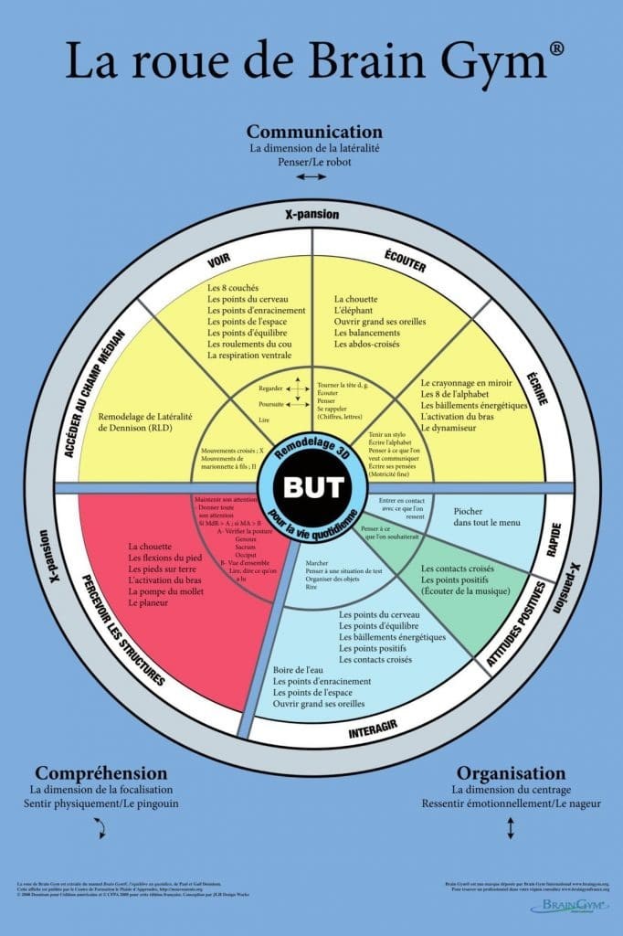 Poster La Roue de Brain Gym