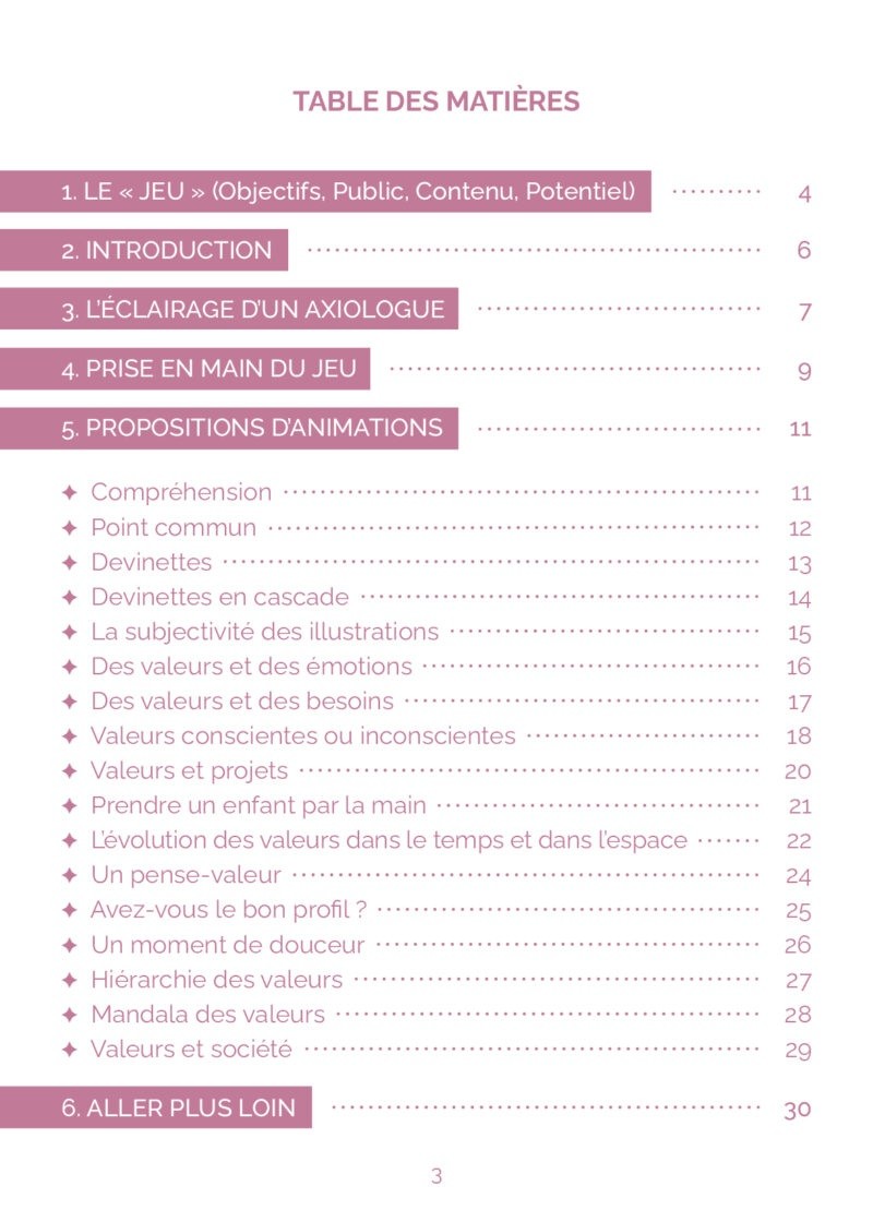 Jeu de cartes - L'horizon des valeurs