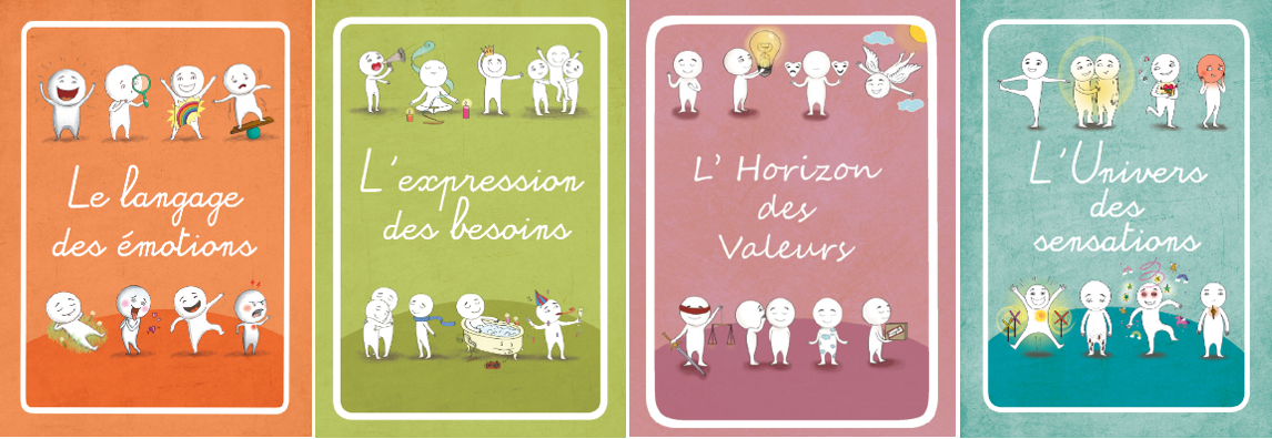 Pack 4 Jeux Emotions-Besoins-Sensations-Valeurs