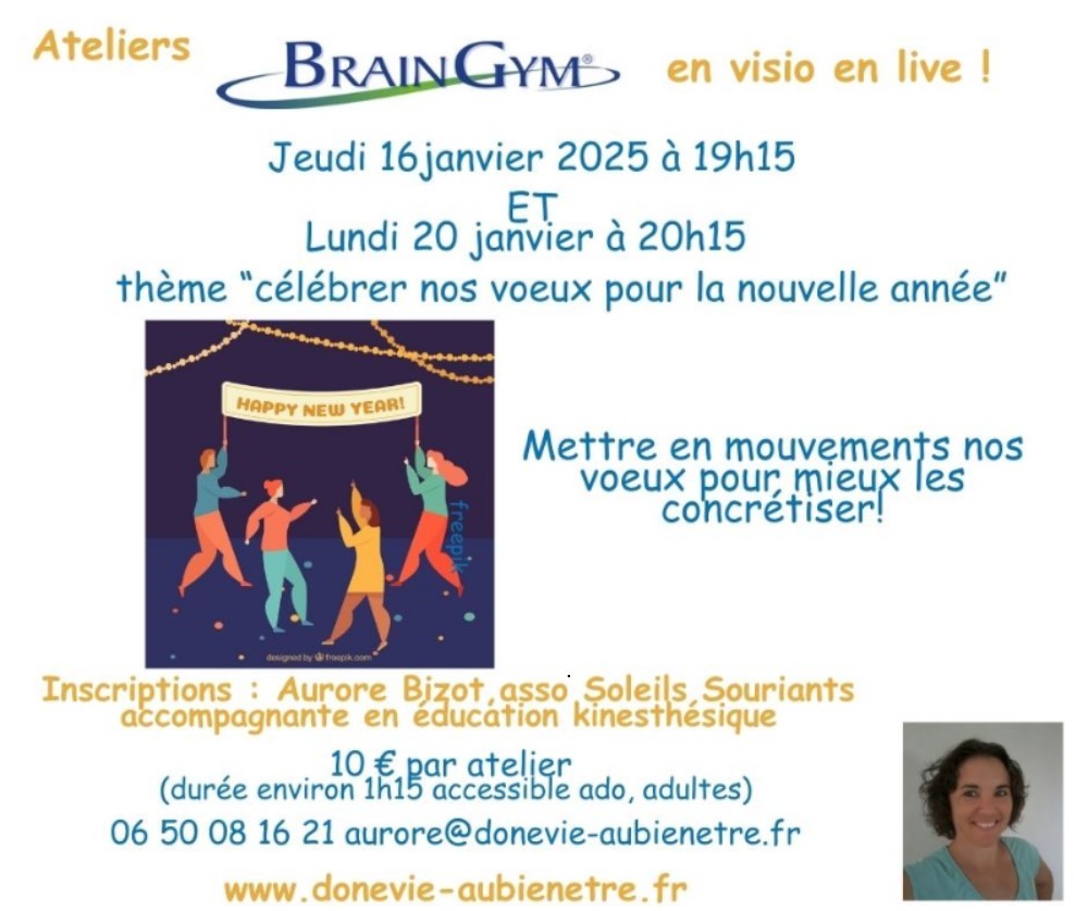 Ateliers Brain Gym visio par Aurore Bizot