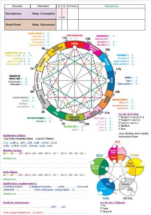 Fiche A4 - Protocole TFH et Métaphores - Lois Roue et 5 éléments - RECTO-VERSO