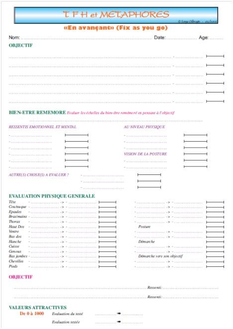 Fiche A4 - Protocole TFH et Métaphores - En avançant - RECTO-VERSO