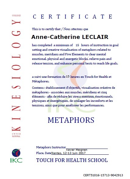Code Certificat IKC TFH & Métaphores