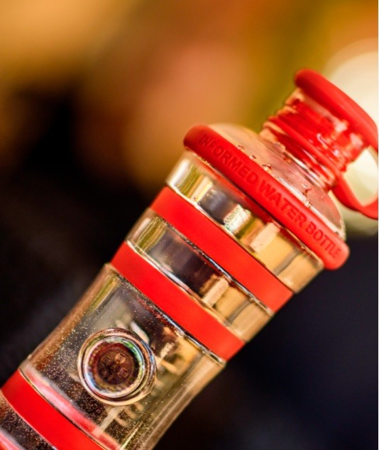 Bouteille d'eau informée i9 "Passion" (Chakra racine - Rouge)