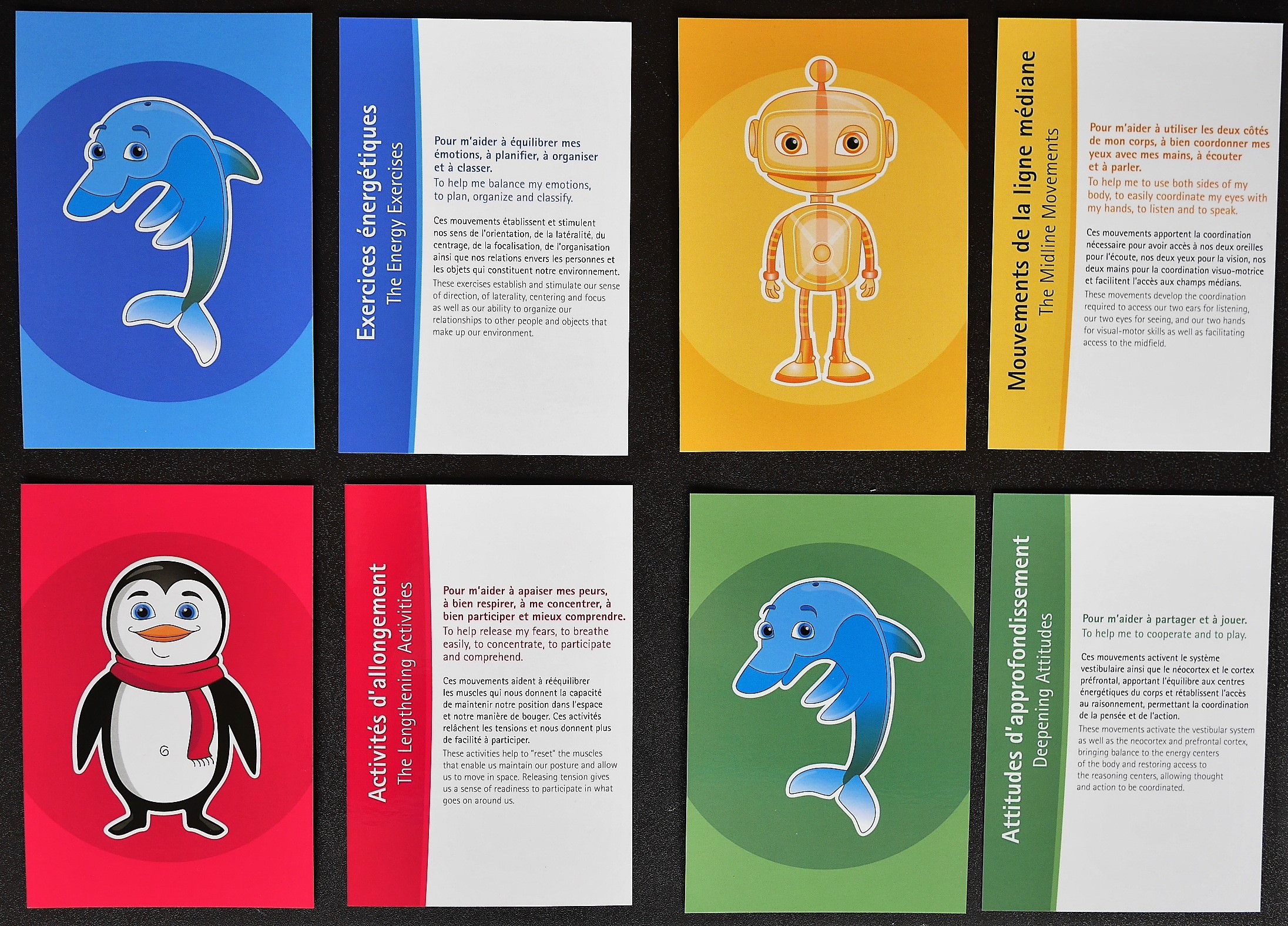 Jeu de cartes de Brain Gym