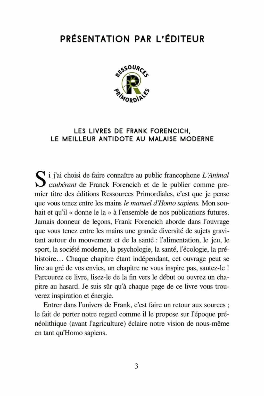 L'Animal exubérant - Frank Forencich